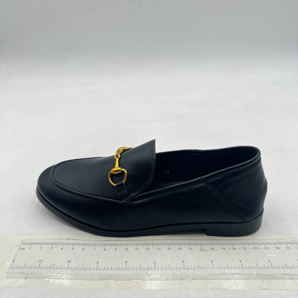 FOWT Black Round Toe Slip On Comfortable Loafers Comfy Low Heel Trendy Shoes